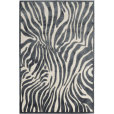 Carpete Provence Zebra Branca e Preta 140x200